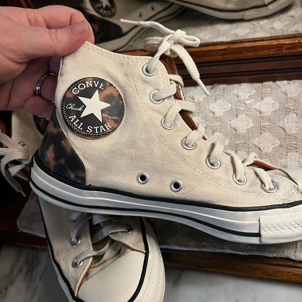 CONVERSE All Star Chuck Taylor High Top Casual Sneakers Tortoise Shell Women's 8